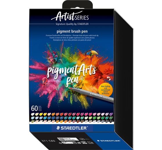 Pigment brush pen STAEDTLER &laquo; Pigment Arts &raquo;, 60 couleurs