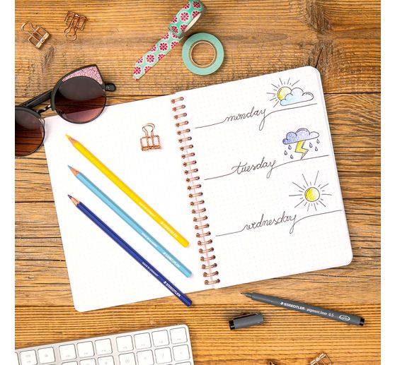 Crayons aquarellables STAEDTLER &laquo; Design Journey &raquo; dans un &eacute;tui en m&eacute;tal