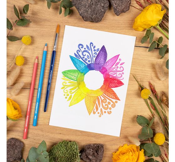 Crayons aquarellables STAEDTLER &laquo; Design Journey &raquo; dans un &eacute;tui en m&eacute;tal