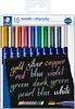 Marker STAEDTLER &laquo; Metallic Calligraphy &raquo;, 10 couleurs