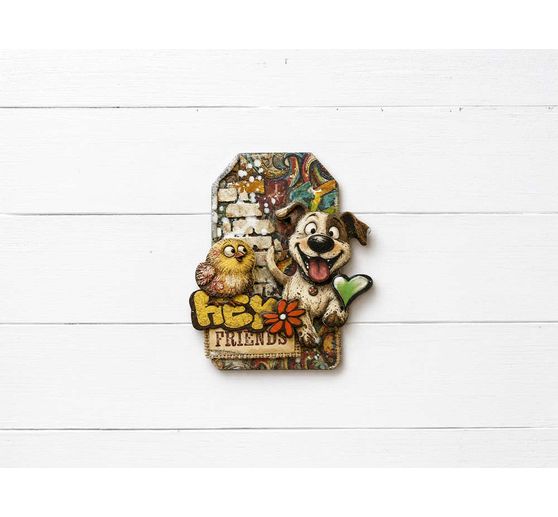 Assortiment de soies de paille &agrave; motifs Stamperia &laquo; Furry Friends 2 &raquo;, DIN A4, set de 6 pi&egrave;ces