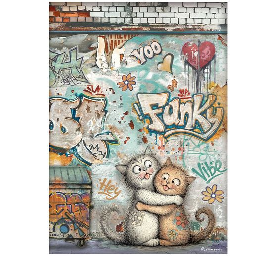 Assortiment de soies de paille &agrave; motifs Stamperia &laquo; Furry Friends 2 &raquo;, DIN A4, set de 6 pi&egrave;ces
