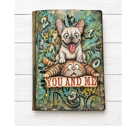 Pochoir Stamperia &laquo; Furry Friends 2 - Graffiti &raquo;, 20 x 25 cm