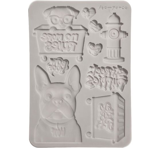 Moule en silicone A5 Stamperia &laquo; Furry Friends 2 - Dogs &raquo;