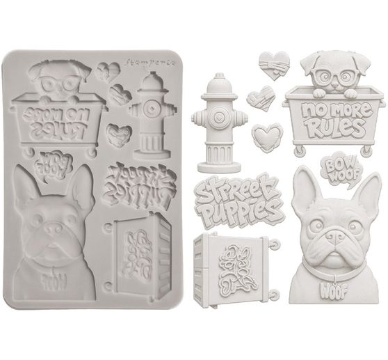 Moule en silicone A5 Stamperia &laquo; Furry Friends 2 - Dogs &raquo;
