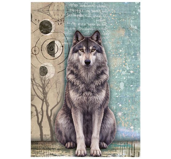 Assortiment de soies de paille &agrave; motifs Stamperia &laquo; Cosmos &raquo;, DIN A6, set de 8 pi&egrave;ces