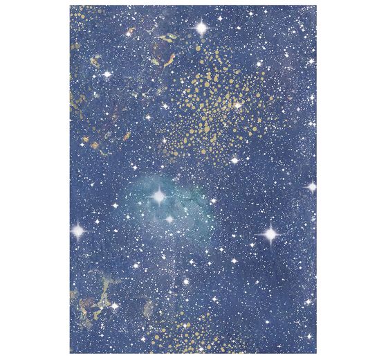Soie de paille &agrave; motifs backgrounds Stamperia &laquo; Cosmos &raquo;, DIN A6, set de 8 pi&egrave;ces