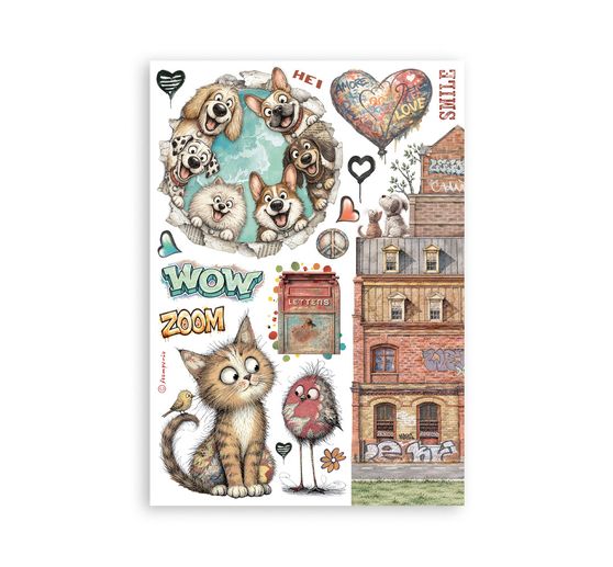 Washi pad Stamperia &laquo; Furry Friends 2 &raquo;