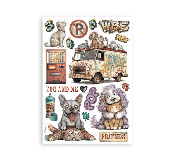 Washi pad Stamperia &laquo; Furry Friends 2 &raquo;