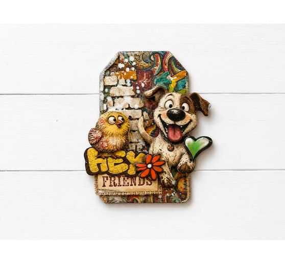 Motifs estamp&eacute;s Stamperia &laquo; Furry Friends 2 &raquo;