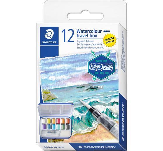 STAEDTLER Watercolour paint set "Metallic", 12 colours