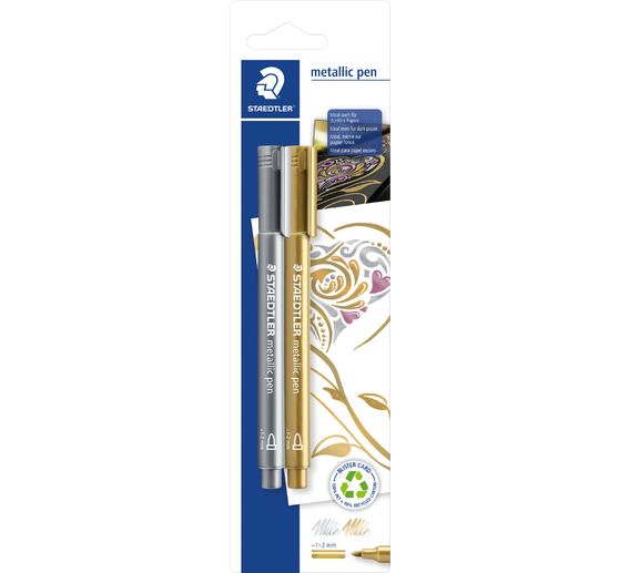 Marqueur m&eacute;tallique STAEDTLER &laquo; Or & Argent &raquo;