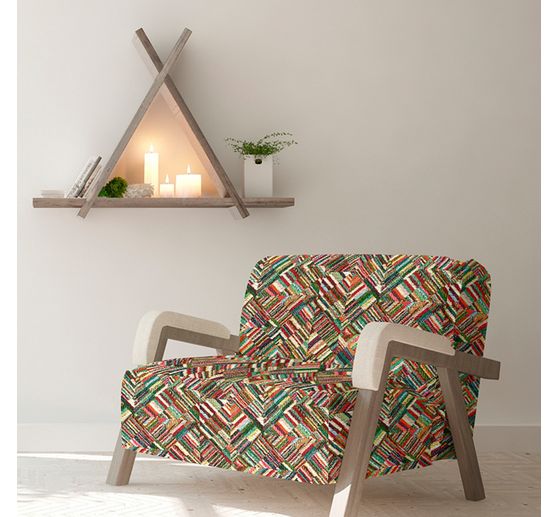 Tissu gobelin au m&egrave;tre &laquo; Geo-Patchwork &raquo;