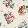 Tissu &agrave; motif aspect lin au m&egrave;tre &laquo; Christmas Wonderland &raquo;