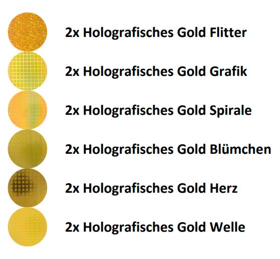 Carton miroir &laquo; Golden Holographic Mix &raquo;, A4, 12 feuilles