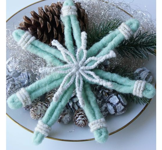 Magazine DIY Felt + Wool + Wire Autumn Christmas "Retro Wrap Stars"