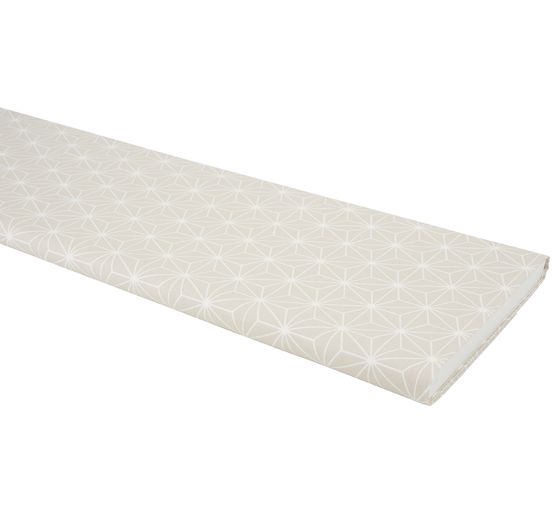Tissu coton au mètre « Etoile géométrique », enduction polyester