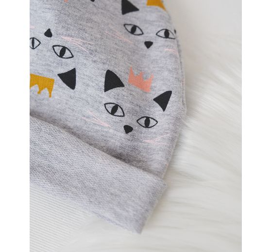Tissu sweat au mètre « King cat »