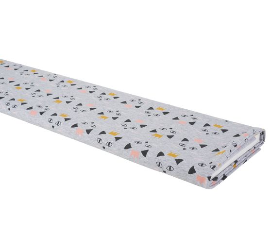 Tissu sweat au mètre « King cat »
