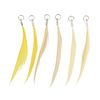 Plumes déco à œillet Mix jaune