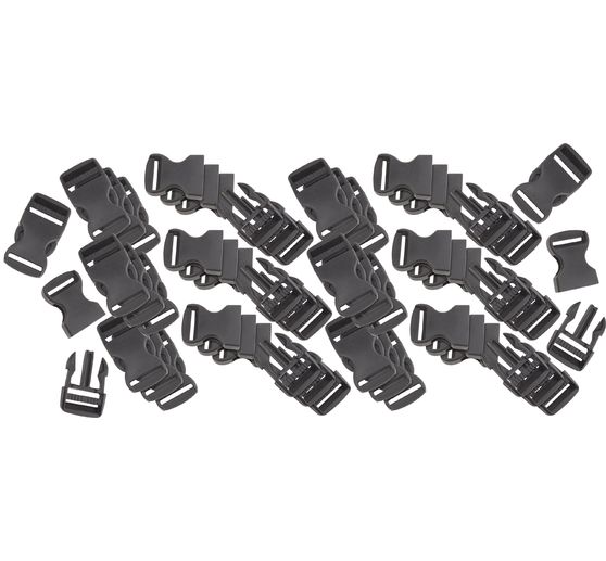 Fermoirs clips VBS, Noir, 20 pc.