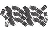 Fermoirs clips VBS, Noir, 20 pc.