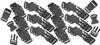 VBS Buckles / Click Fasteners, Black, 20 pcs.