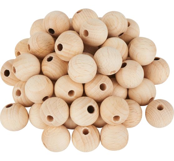 Perles en bois percées VBS « Ø 15 mm »