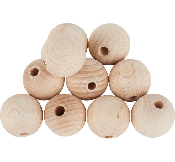 Perles en bois VBS « Ø 25 mm »