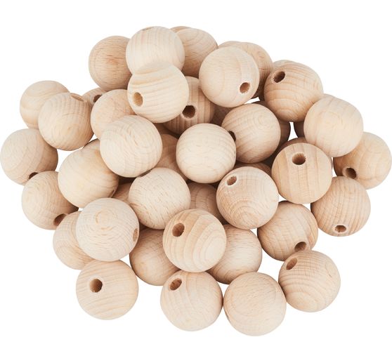 Perles en bois VBS « Ø 25 mm »