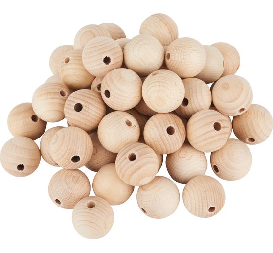 Perles en bois VBS « Ø 30 mm »