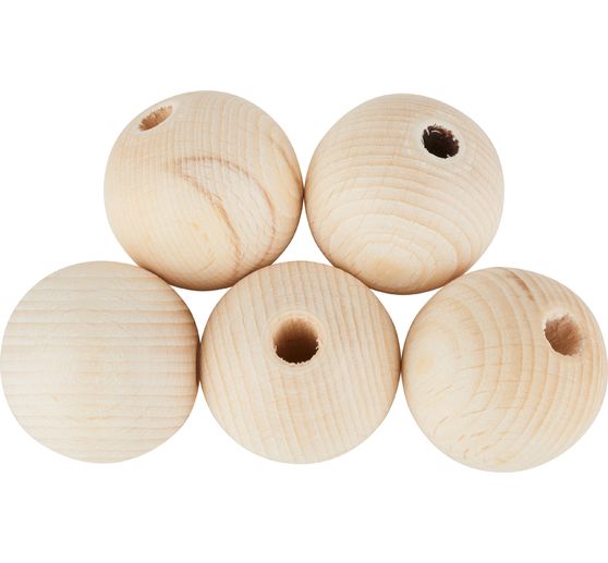 Perles en bois, Ø 35 mm
