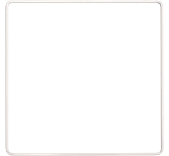 Anneau en métal « Carré » Rico Design, Blanc
