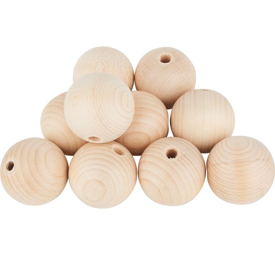 Perles en bois, Ø 60 mm