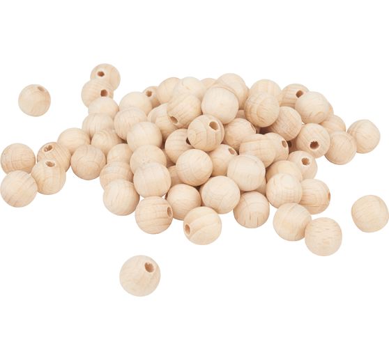 Perles en bois demi-percées VBS « Ø 10 mm »