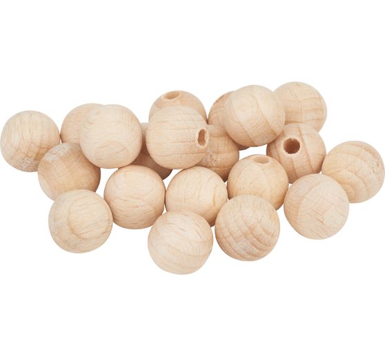 Perles en bois demi-percées VBS « Ø 10 mm »