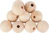 Perles en bois demi-percées VBS « Ø 25 mm »