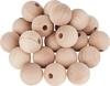 Perles en bois demi-percées VBS « Ø 35 mm »