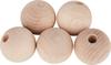 Perles en bois demi-percées VBS « Ø 35 mm »