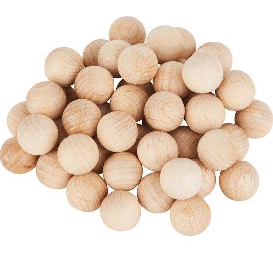 Perles en bois non percées VBS « Ø 15 mm »