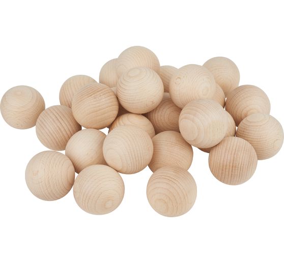 Perles en bois non percées VBS « Ø 50 mm »