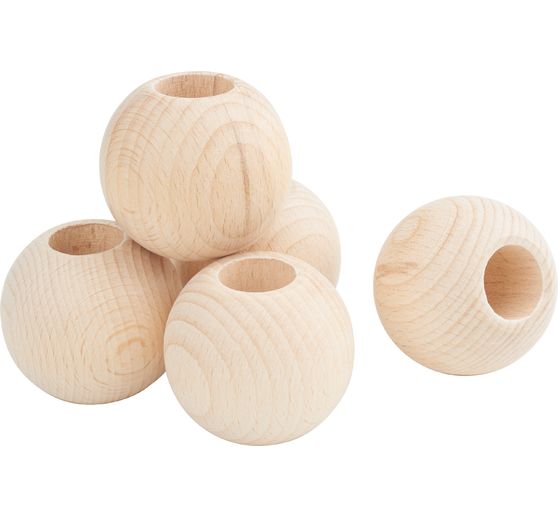 Boules en bois avec grand trou VBS « Ø 50 mm »