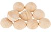 Demi-perles en bois non percées, 10 pièces