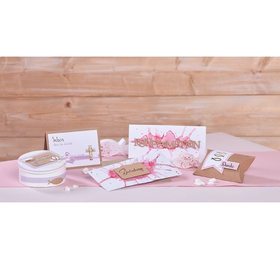 Cartes doubles avec enveloppes « Papier kraft », A6, 50 pc.