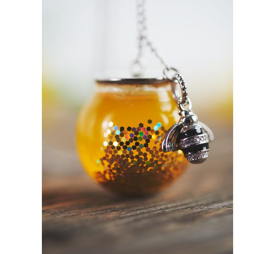 Pendentif « Boule en verre », 2 parties, 30 mm