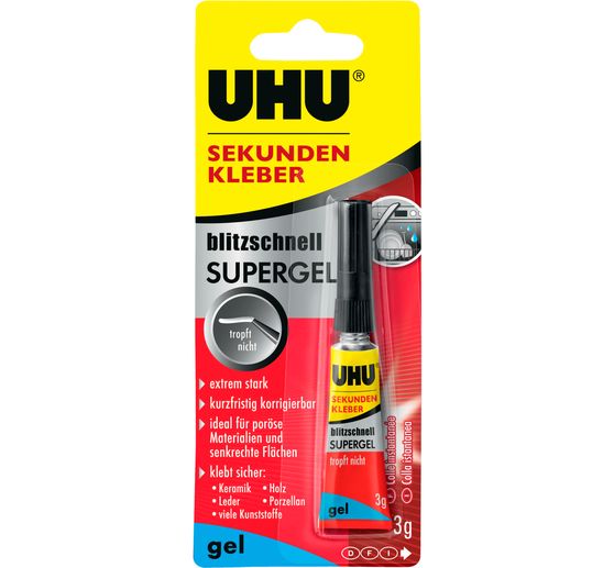 Colle-gel instantanée Uhu, 3 g, pipette