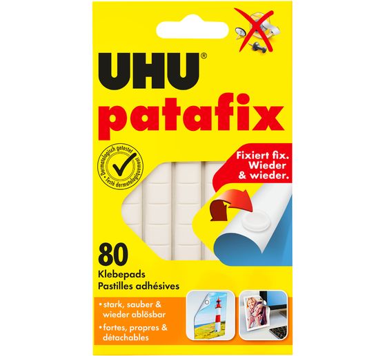 Pastilles adhésives UHU patafix, 80 pièces
