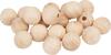 Perles en bois demi-percées VBS « Ø 10 mm »