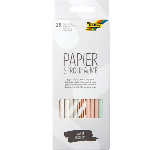 Pailles en papier, 25 pc.