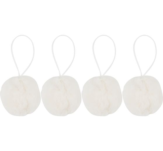 Boule en fausse fourrure « Filis », env. Ø 7 cm, 4 pc.